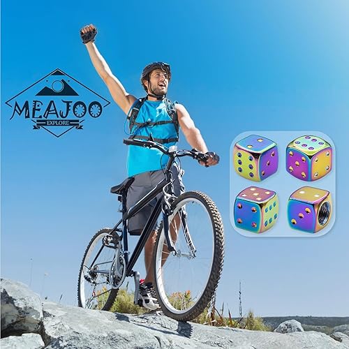 Vista 26 de 4 tapas de vástago de válvula de neumático estilo dado, con anillo de goma O, cubiertas universales de aleación de aluminio a prueba de polvo