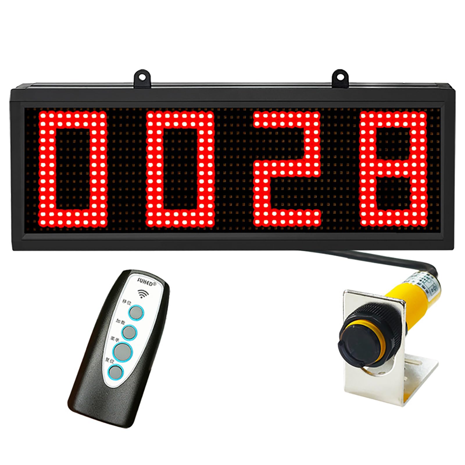 Contador digital LED con sensor de visualización automática, memoria de corte de energía para producción y conteo de piezas