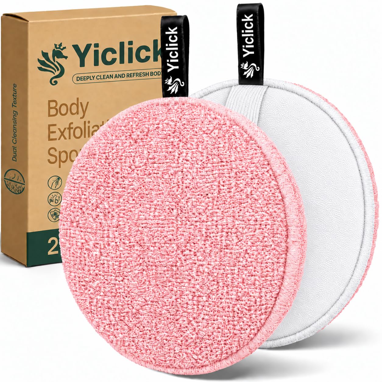 Photo 1 of Yiclick Exfoliating Body Scrubber - 2 Pack