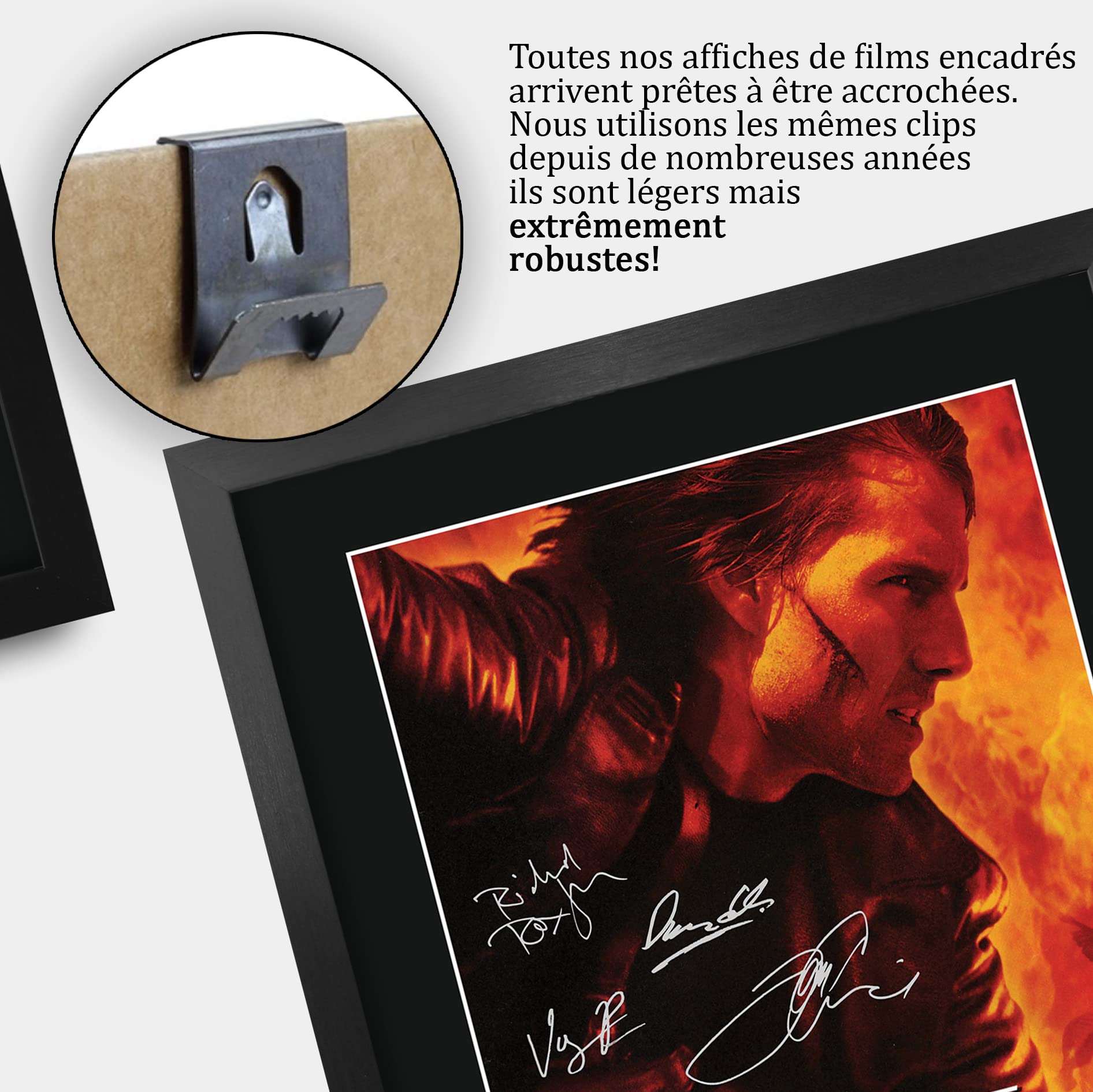 HWC Trading FR A3 Top Gun Maverick Tom Cruise - Affiche Photo Autographe Signée Encadrée Pour Fans De Cinéma