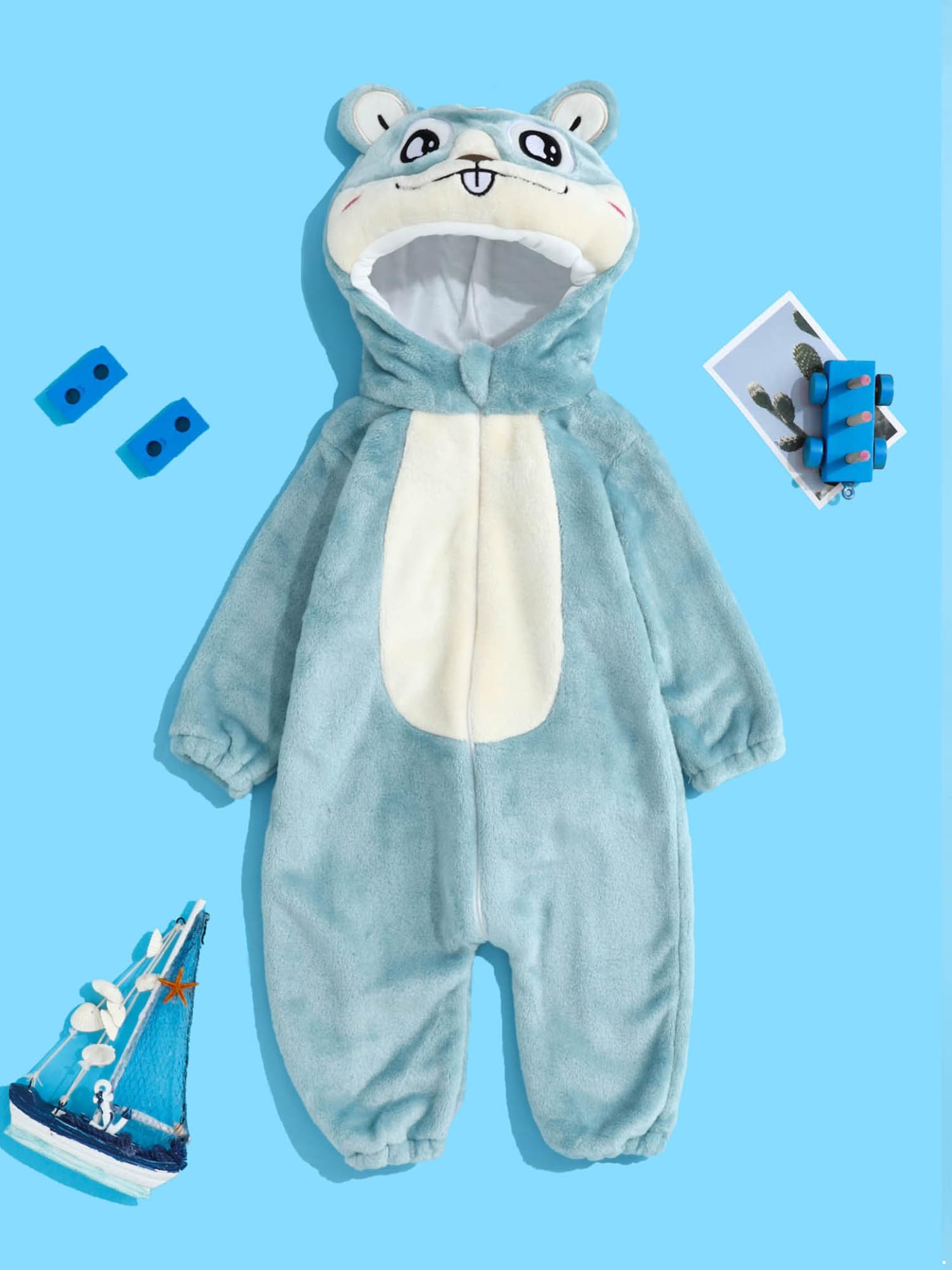 Garçon Enfants Costume d'animal pour Bébé Tenues en Laine pour Les Bébés Animaux Anniversaire Combinaison De Neige