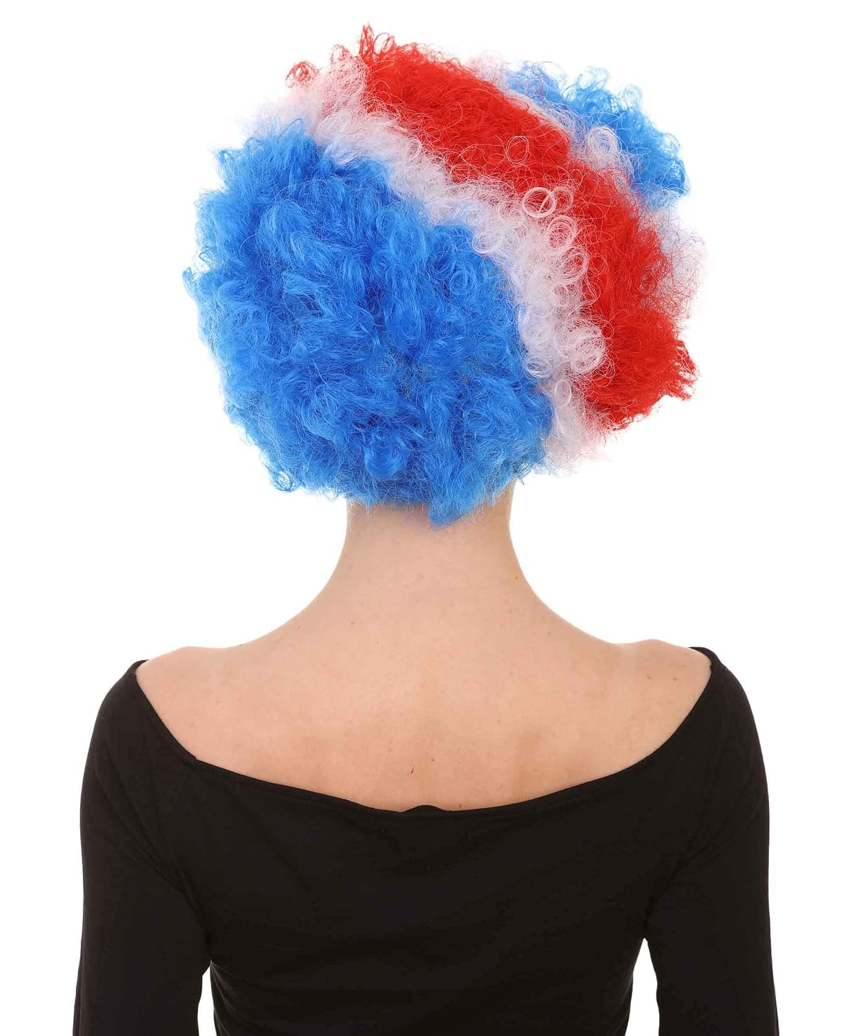 Red Blue Party Afro Wig HW-096