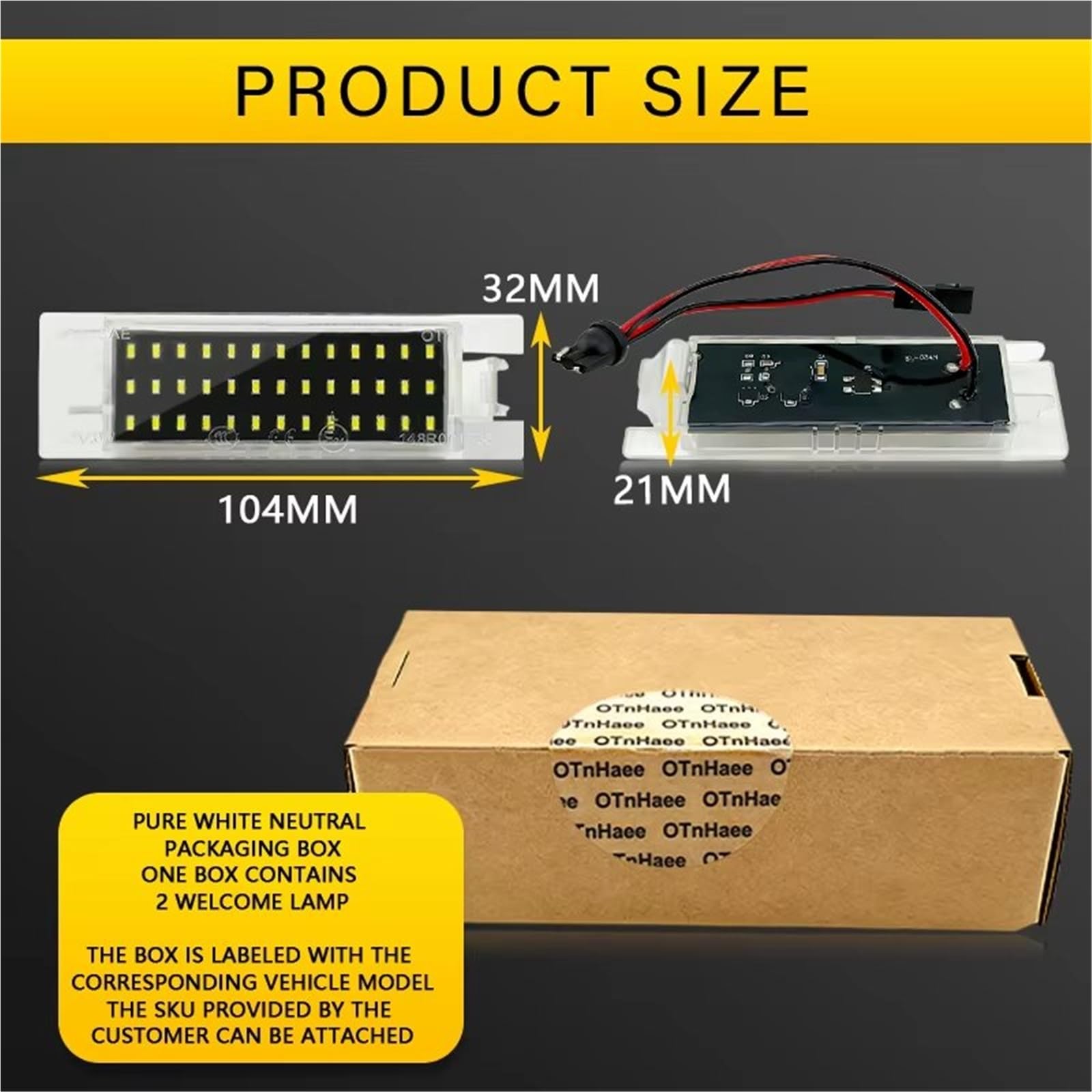Luces Matrícula Coche Para Opel Para Astra Para Corsa Para Meriva Para Vectra 2 Uds Luz LED Para Placa De Matrícula