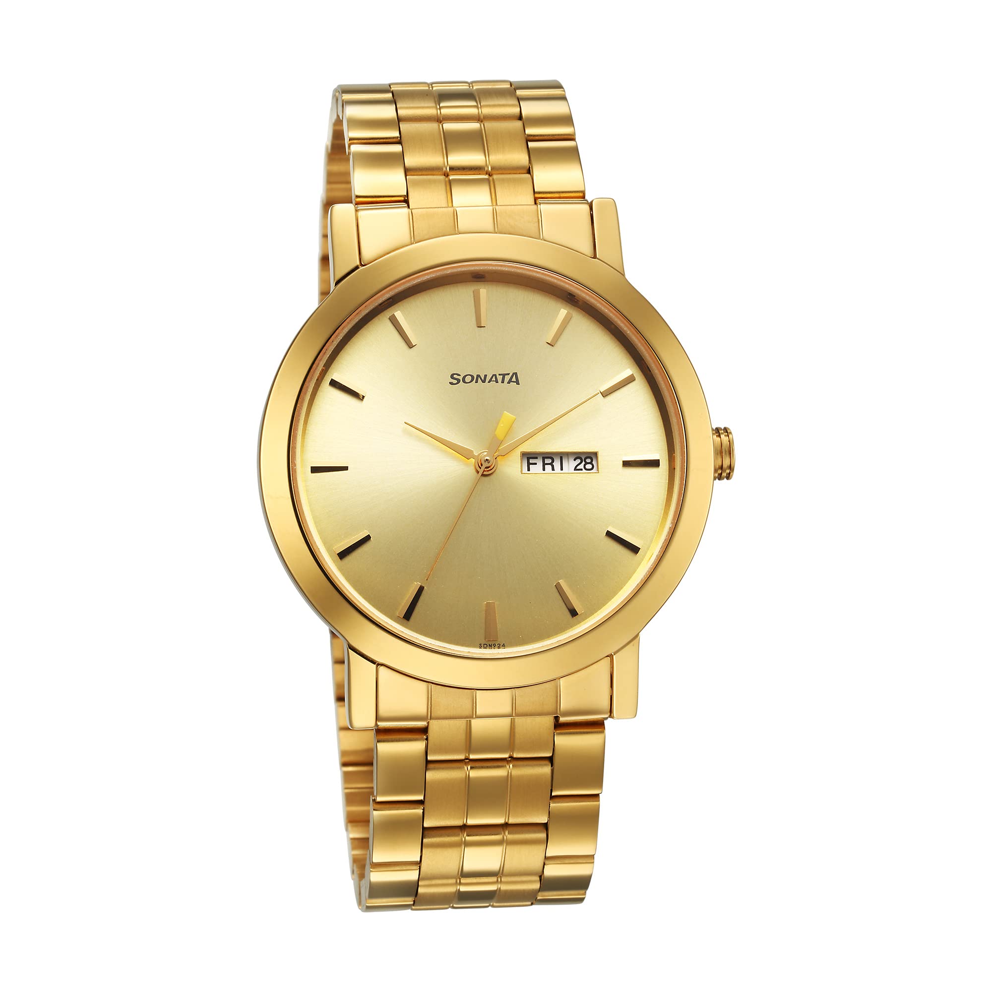 Sonata Utsav Champagne Dial Watch for Men-NS77108YM07 (B0C2PZBD27) Amazon Price History, Amazon Price Tracker