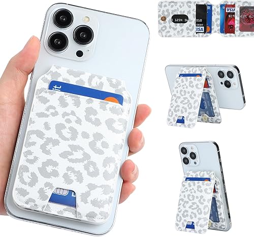 Miniatura 6 de Cavor Compatible con Magsafe - Cartera magnética para iPhone 1716 Pro Max14 Pro1514 Plus1312 MagSafe, crédito para iPhone 151312, color blanco