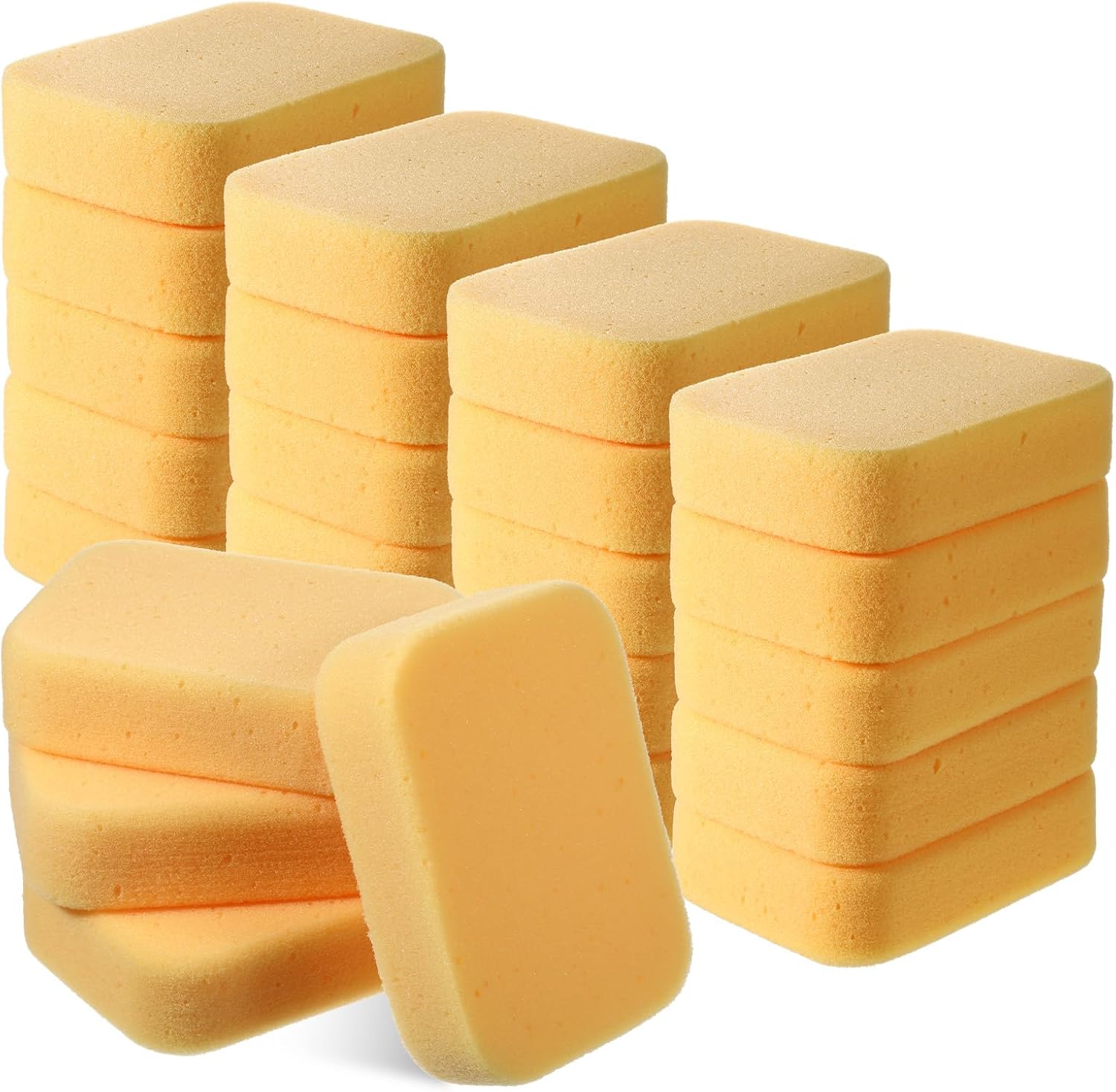SHENLIU 24Pcs Large Sponges Bulk 7.5 x 5.5 x 2In Grout Sponges for Cleaning