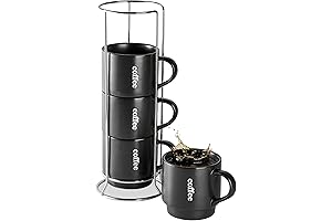 LAUCHUH Black Coffee Mugs Set of 4: The Ultimate Coffee Experience