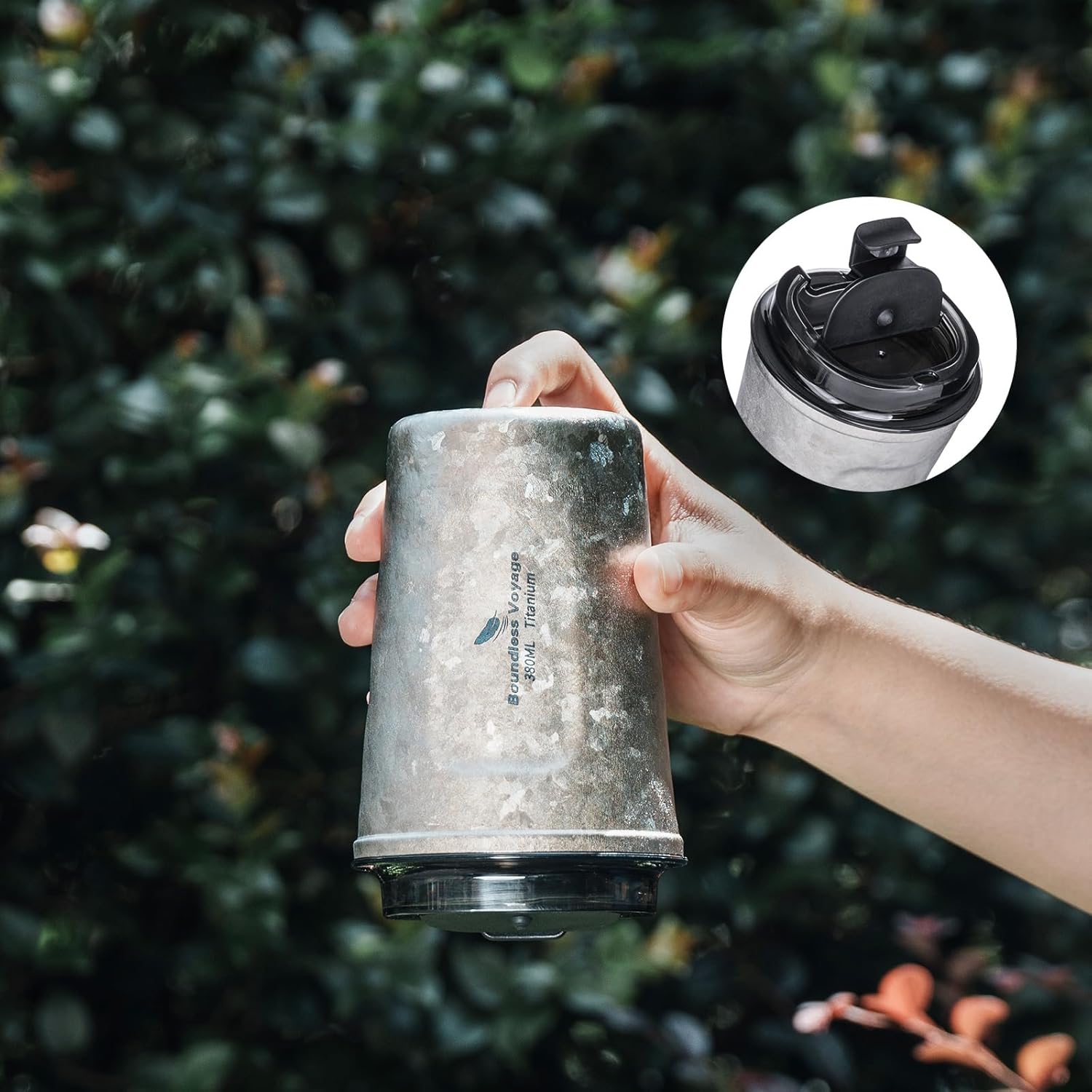 Boundless Voyage Titanium Insulated Travel Coffee Mug with Lid Double Wall Cup Reusable & Leak Proof Cup, Keeps Liquids Hot or Cold Ti3235D - Image 5