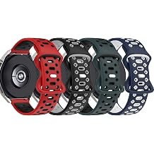 Watch Bands Compatible for Amazfit Bip 5/Balance/GTR 4/GTR 3 Pro/GTR 3/Bip 5/GTR 2/GTR 2e,for Huawei Watch GT3 Pro/GT3 46MM/GT2 Pro for Women&Men Breathable Silicone Replacement Wristbands Adjustable Sport Strap