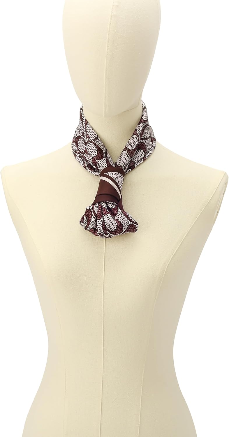 COACH Women's Textured Signature C Printed Silk Square