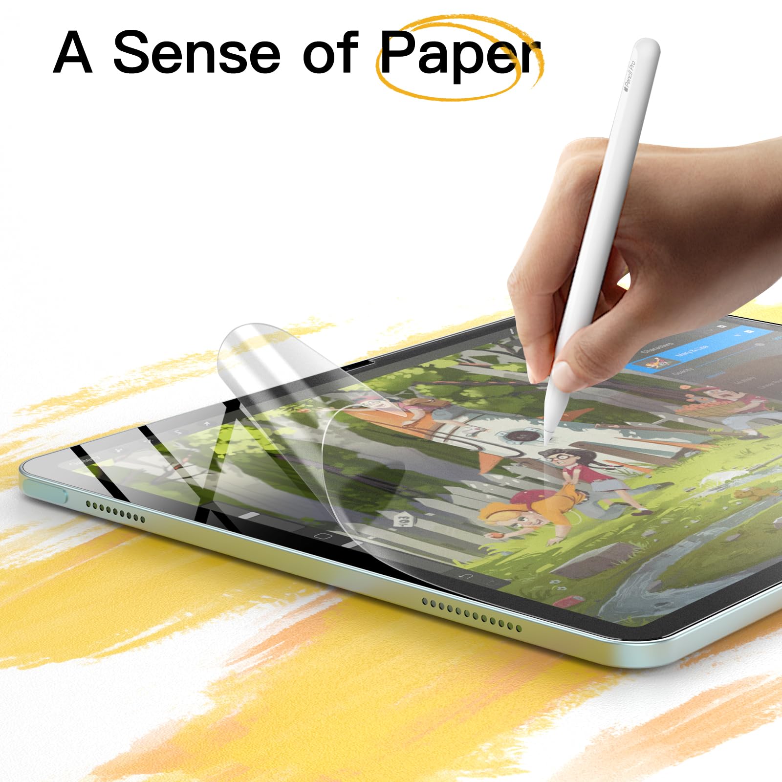 JETech Carta Pellicola Protettiva per iPad Air 11 Pollici M4/M3/M2, Antiriflesso, Opaca PET Film, Pacco da 1