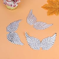 Vista 7 de Parches de alas de ángel para manualidades, accesorios para el cabello, 12 unidades (plateado)