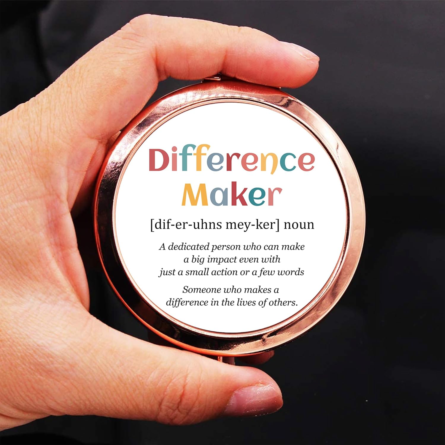 GAOLZIUY Thank You Gifts for Women, Difference Maker Gift, Inspirational Compact Mirror, Appreciation Gifts for Leader, Boss, Staff, Employee, Mentor, Coach, Coworker, Teacher - Image 7