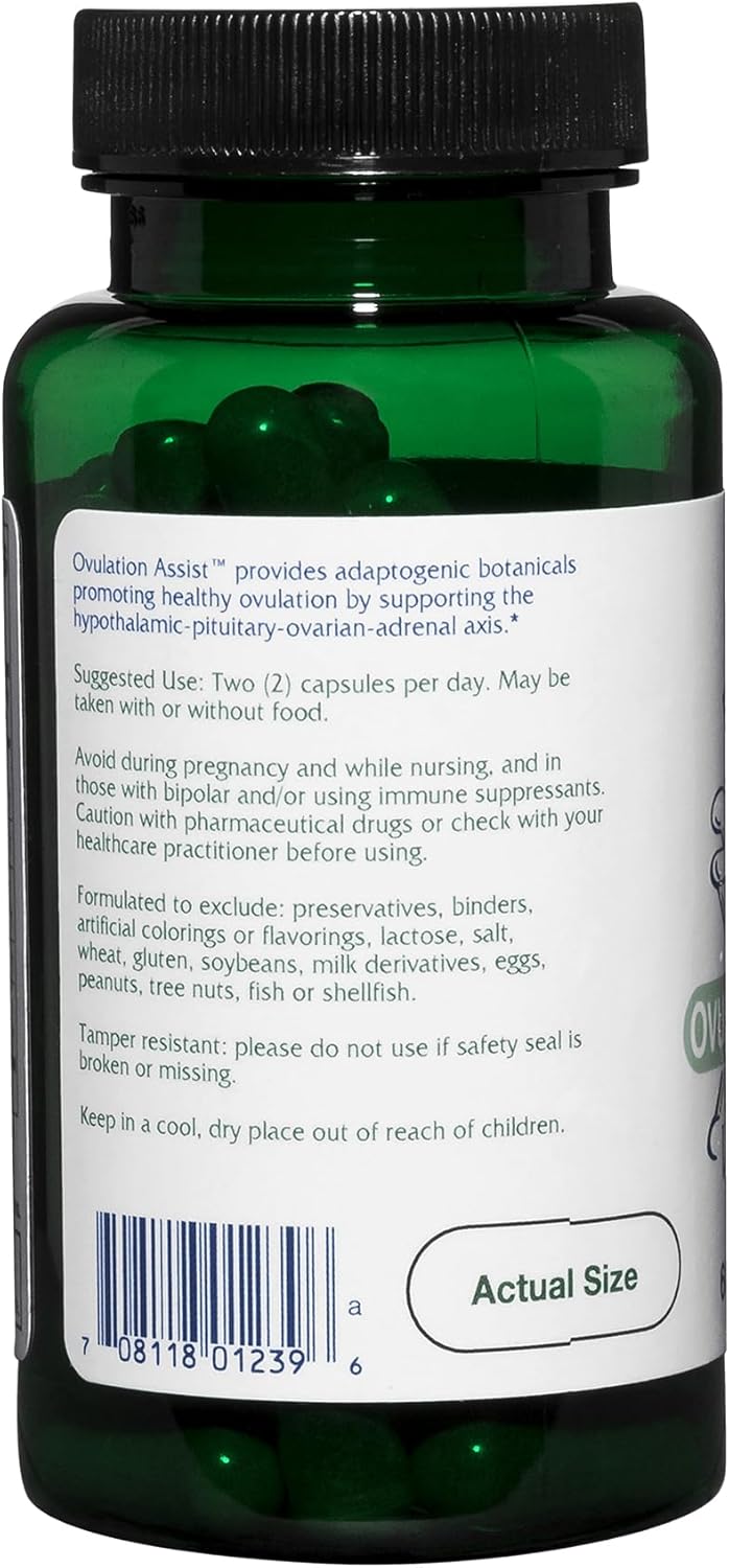 Vitanica Ovulation Assist - Women's Herbal Health Supplement with Shatavari, Tribulus, Chaste Tree Berry (Vitex), Rhodiola, and Holy Basil - Vegan - 60 Capsules - Image 3