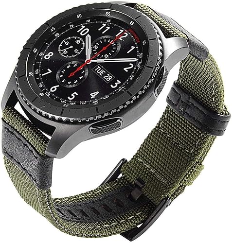 Miniatura 9 de Maxjoy. Correa comercial de repuesto para Gear S3 Frontier  Classic, repuesto suave de piel y de metal de acero inoxidable sólido para Samsung Gear