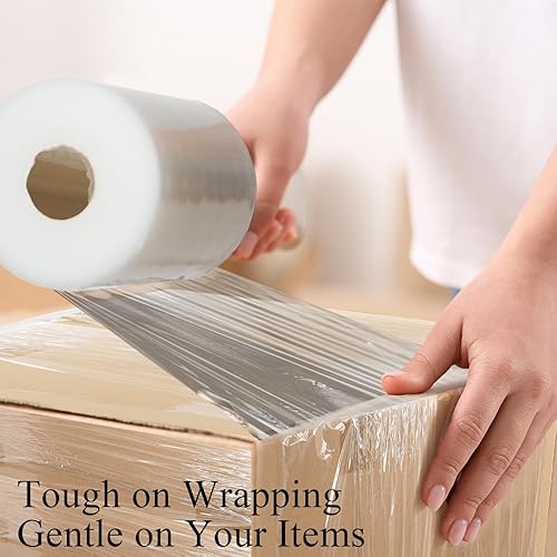 Miniatura 7 de C CRYSTAL LEMON Envoltura elástica para embalaje, paquete de 2 mini rollos de 5 x 1000 pies, calibre 80, envoltura móvil para muebles y cajas