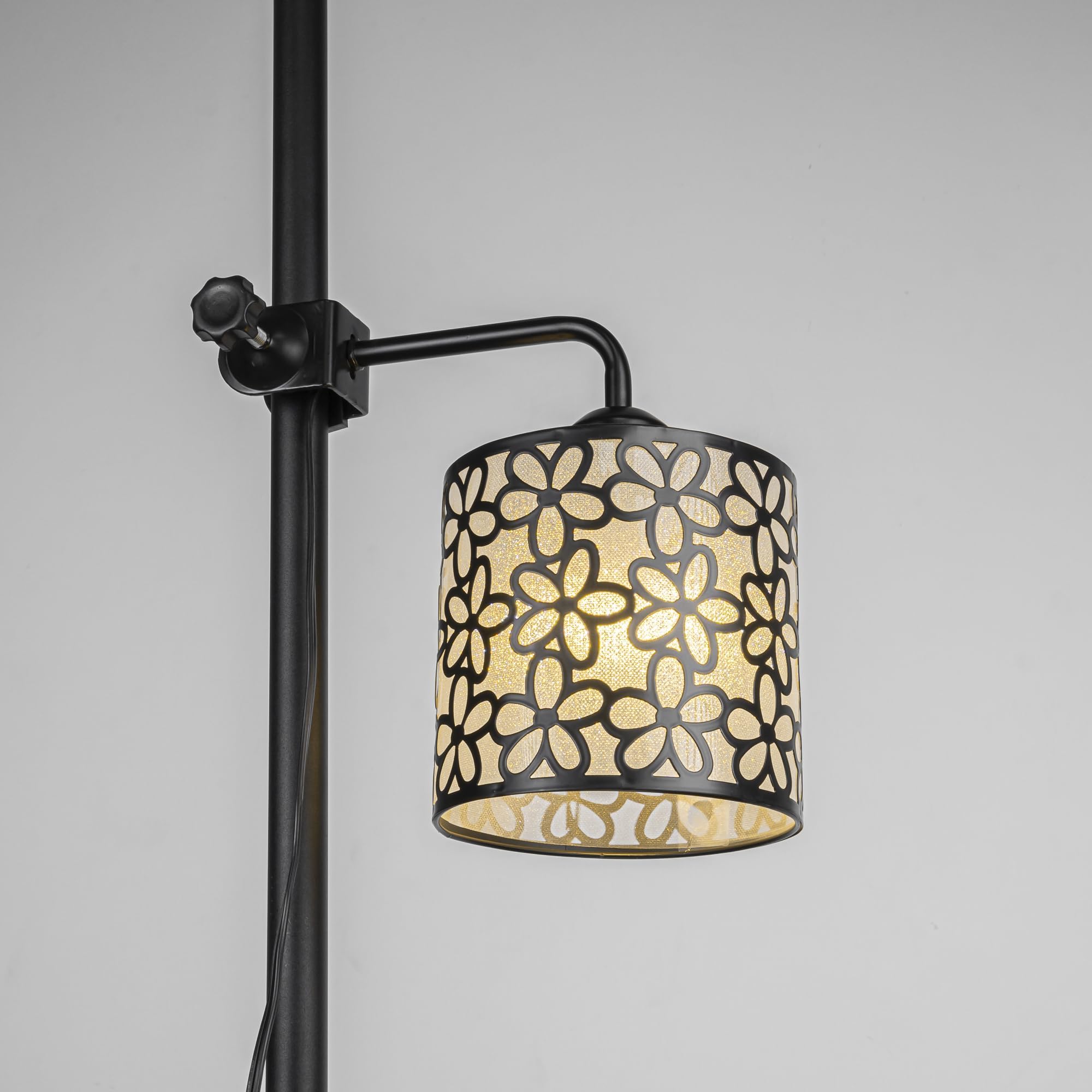 Schreibtischlampe mit Kabelschalter, Schwenkbar, Klemmlampe mit Schwenkarm und E27 Fassung für Bett und Schreibtisch, Klemmleuchte aus Metall in Schwarz,A1YGJBD002