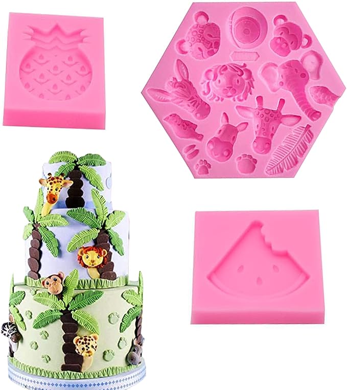 3D Silikon Backform Set - Seashell & Conch Meerestier Formen | Für Kuchen & Schokolade | BPA Frei