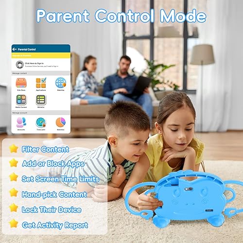 Miniatura 3 de Tablet for Kids, 7 Inch Android 11 Tablets, 6GB RAM and 32GB ROM, Toddler-Friendly with Bluetooth, GPS, WiFi, Parent Control, Dual Cameras,