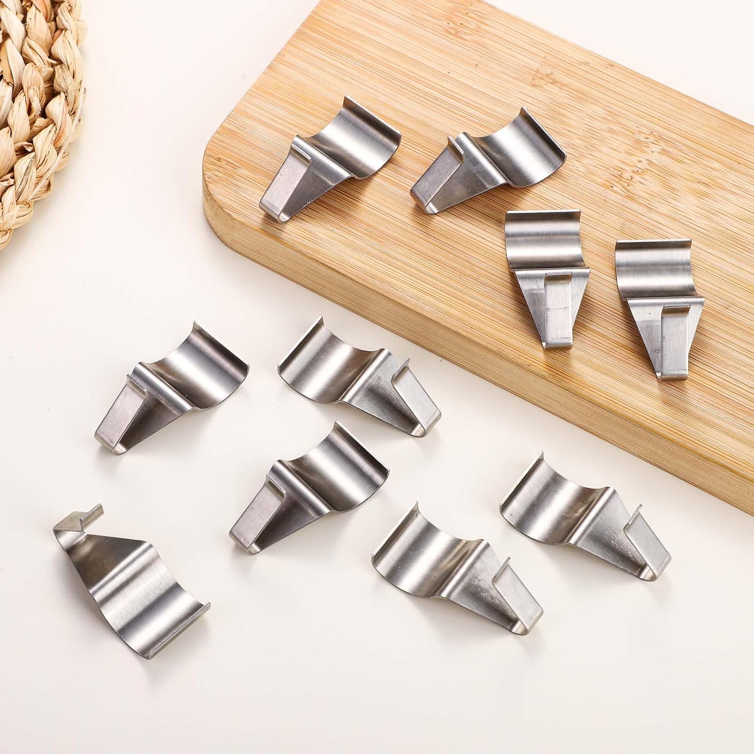 10pcs Stainless Steel No Hole Needed Siding Clips to Hang Things, Heavy Duty Command Hooks for Outdoor, Vinyl Siding Hanger for Lights, Garlands, Signs