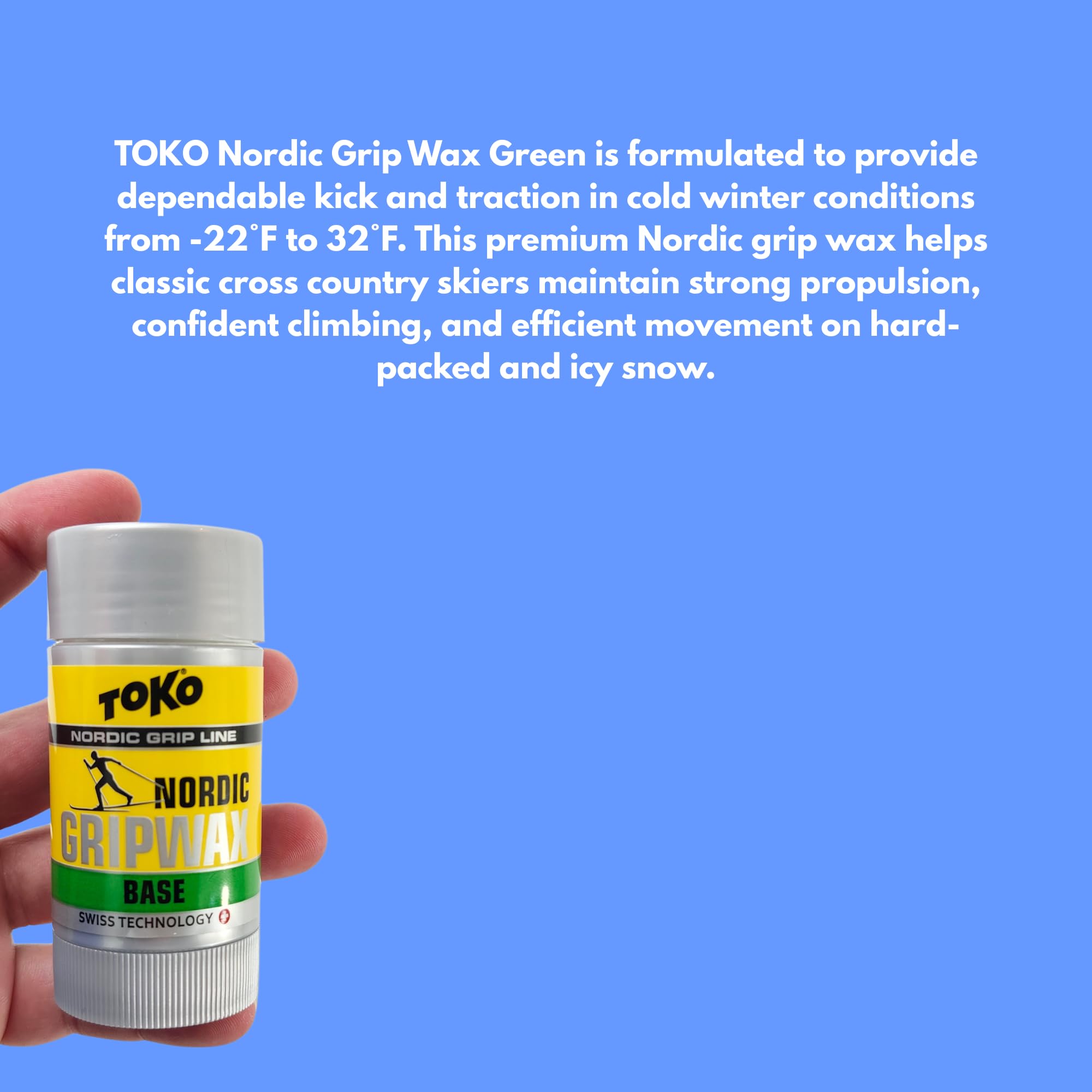 Amazon.com : TOKO Nordic Grip Wax Green 27g – Cold Weather Kick