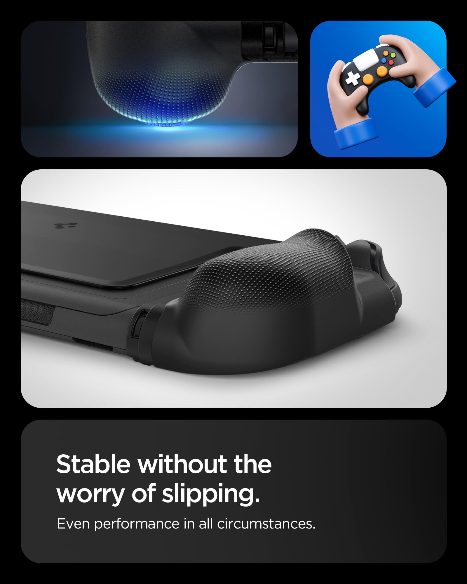 Spigen Custodia Dual Grip Compatibile con Nintendo Switch 2 2025 - Nero
