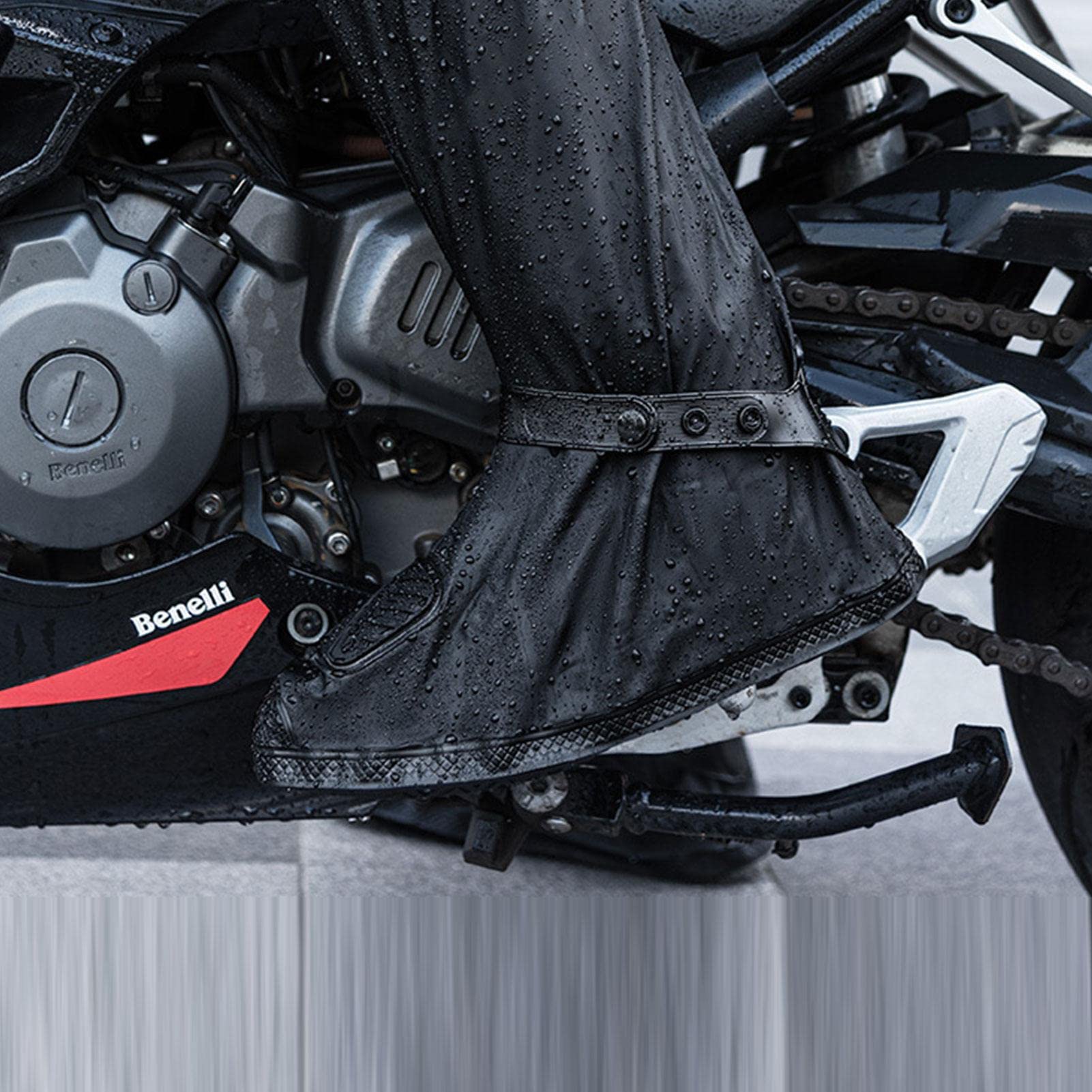 5 fundas impermeables para zapatos, botas de nieve reutilizables con reflector, antideslizantes, con cremallera, para hombres y mujeres, para jardinería, motocicleta, ciclismo Keloc | reflector, antideslizantes, con cremallera, para hombres y mujeres, par