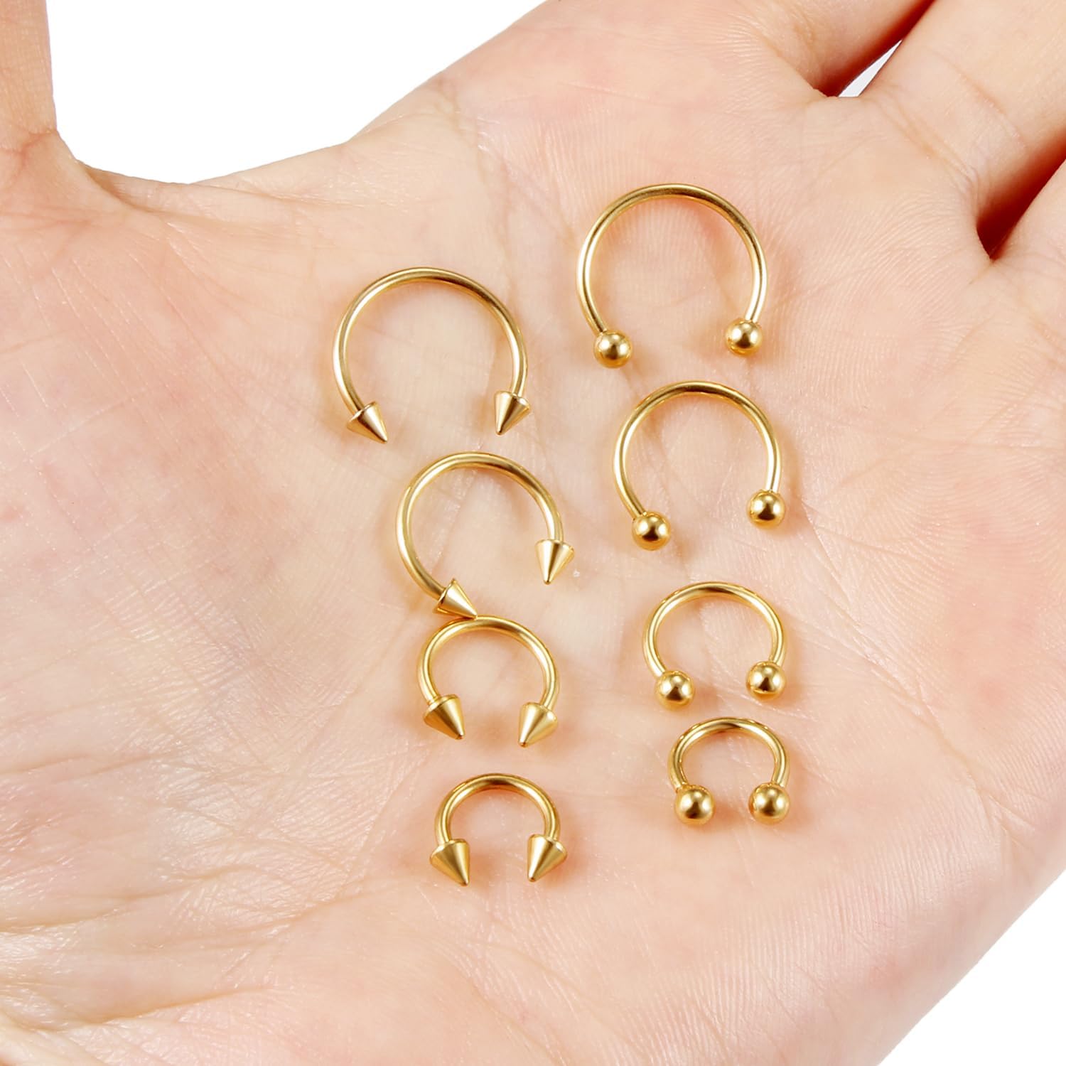 16G Surgical Steel Nose Septum Horseshoe Hoop Earring Eyebrow Tragus Helix Lip Rings Piercing Jewelry