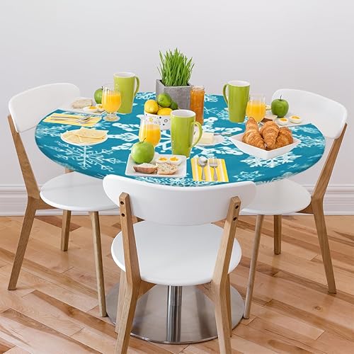 Vista 228 de Cardinal Bird - Mantel redondo ajustable con borde elástico de 36 a 42 pulgadas, mantel redondo elástico, impermeable, lavable, mantel circular