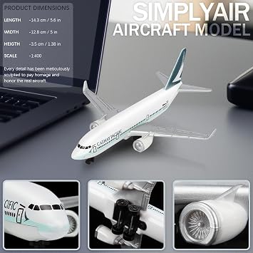 SimplyAir 1/400 Cathay Pacific Airplane Model Kits Plastic Airplane Model for Collection and Display