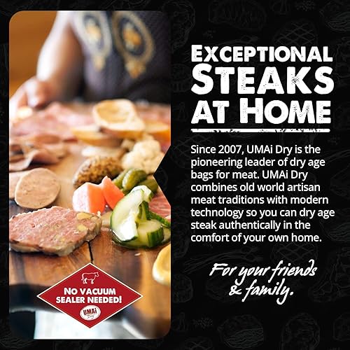 Miniatura 4 de UMAi Dry Bolsas de membrana transpirables para carne de crianza seca  Tamaño de lomo de ribeye  Bolsas de edad seca para carne  Envejecimiento seco