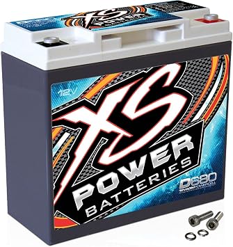 XS Power D680 1000 Amp AGM Battery with M6 Terminal Hardware - 12 Volt 20Ah 370CA Deep Cycle AGM Powercell for Car Audio Systems and Performance Cars