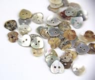 RayLineDo Pack of 12mm 2 Holes Heart Shaped Mother of Pearl Delicate Natural Shell Buttons Sewing Crafting Scrapbooking Buttons Approx 100pcs