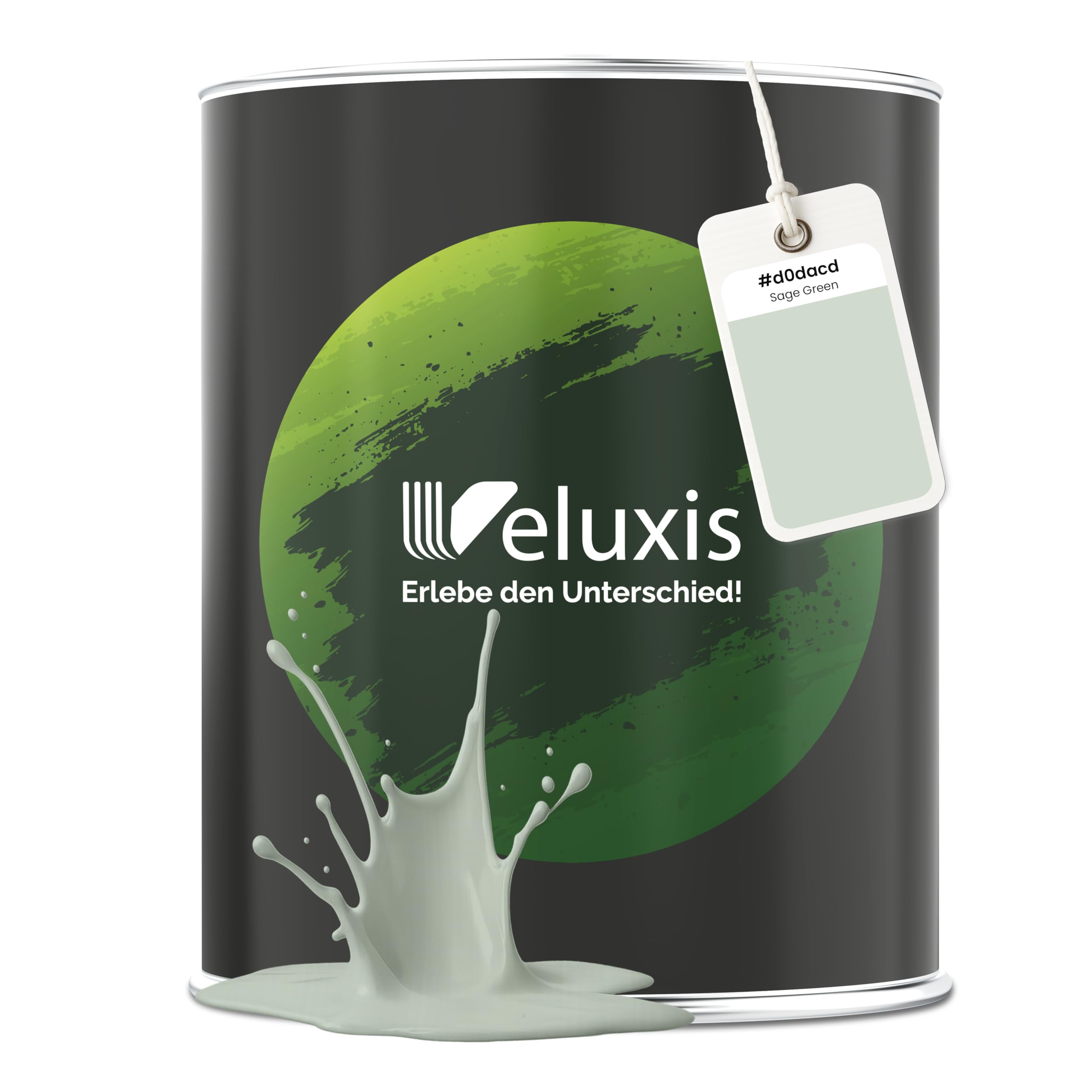 Pintura de pared ecológica premium para interiores: 2,5 litros y cobertura de clase 1, sin vetas, de bajo goteo y ecológica, sin COV (Sage Green)