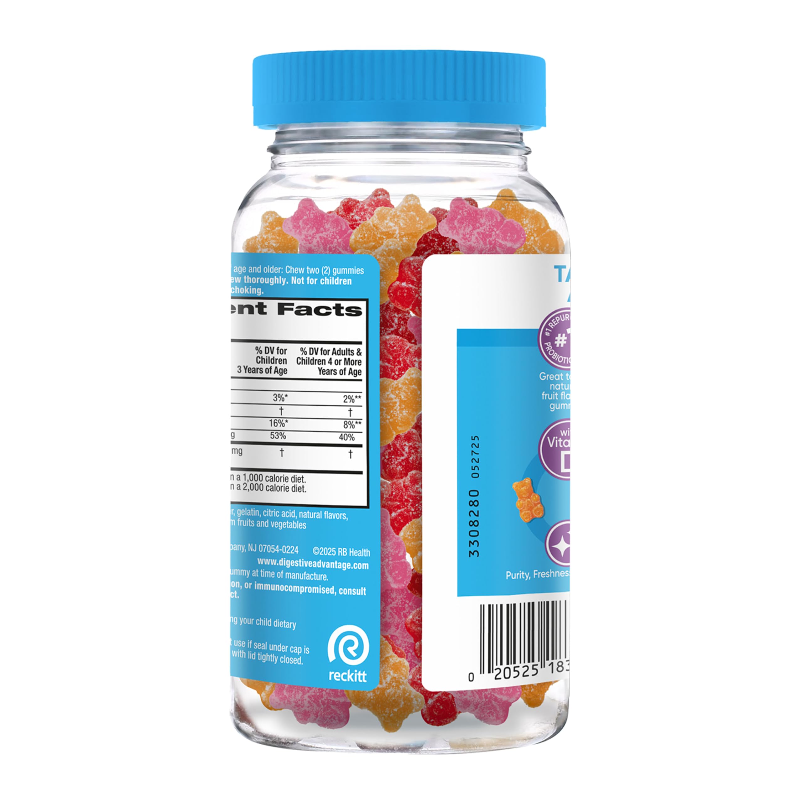 Digestive Advantage Daily Probiotic, Natural Fruit Flavor - 80ct Gummies — Amazon image 12
