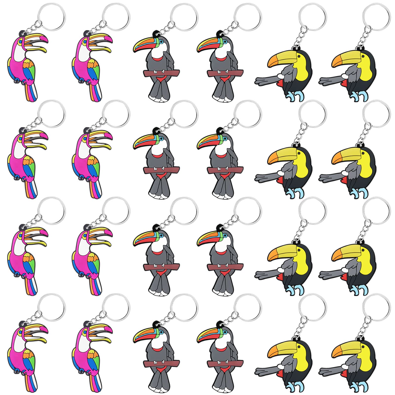 CiciBear 24 Pack Toucan Party Return Favors for Summer Party, Zoo Animals Party, Bird Theme Party Decor, Animal Lover, Kids Birthday, Baby Shower