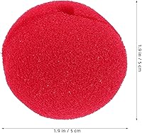 Vista 2 de Tinksky Nariz de payaso de espuma, accesorio de disfraz de nariz de payaso de circo rojo para Halloween, Navidad, carnaval, circo, decoración