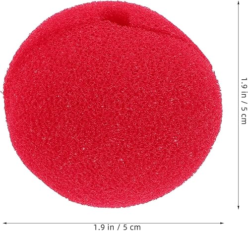 Miniatura 2 de Tinksky Nariz de payaso de espuma, accesorio de disfraz de nariz de payaso de circo rojo para Halloween, Navidad, carnaval, circo, decoración de