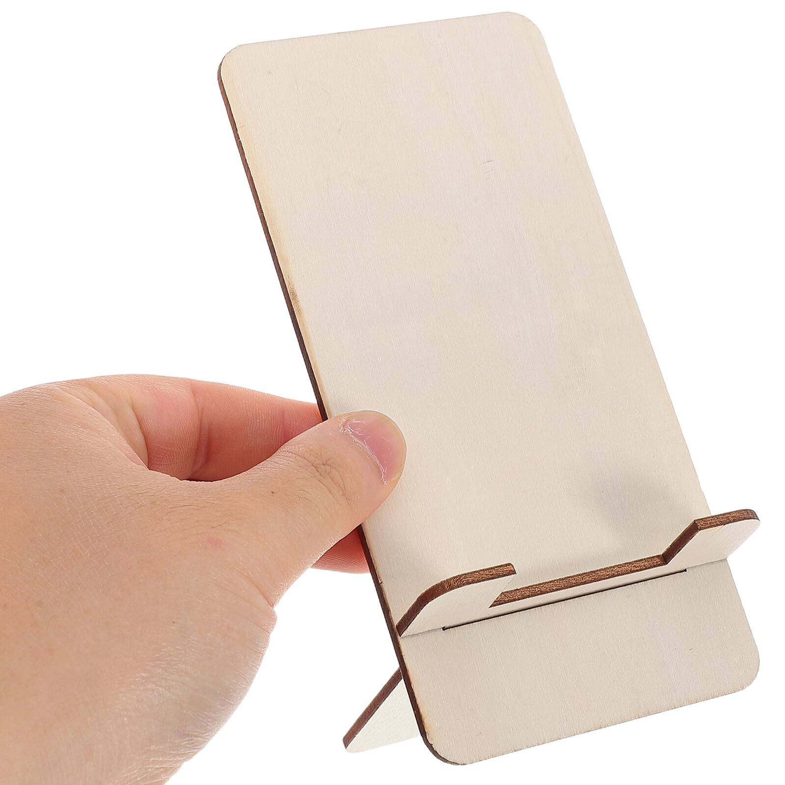 Supporto per Telefono in Legno Grezzo Portatile da Scrivania Mini Supporto per Cellulare e Tablet Set da 25 Pezzi per Ufficio e Casa Design Creativo e Naturale per Uso