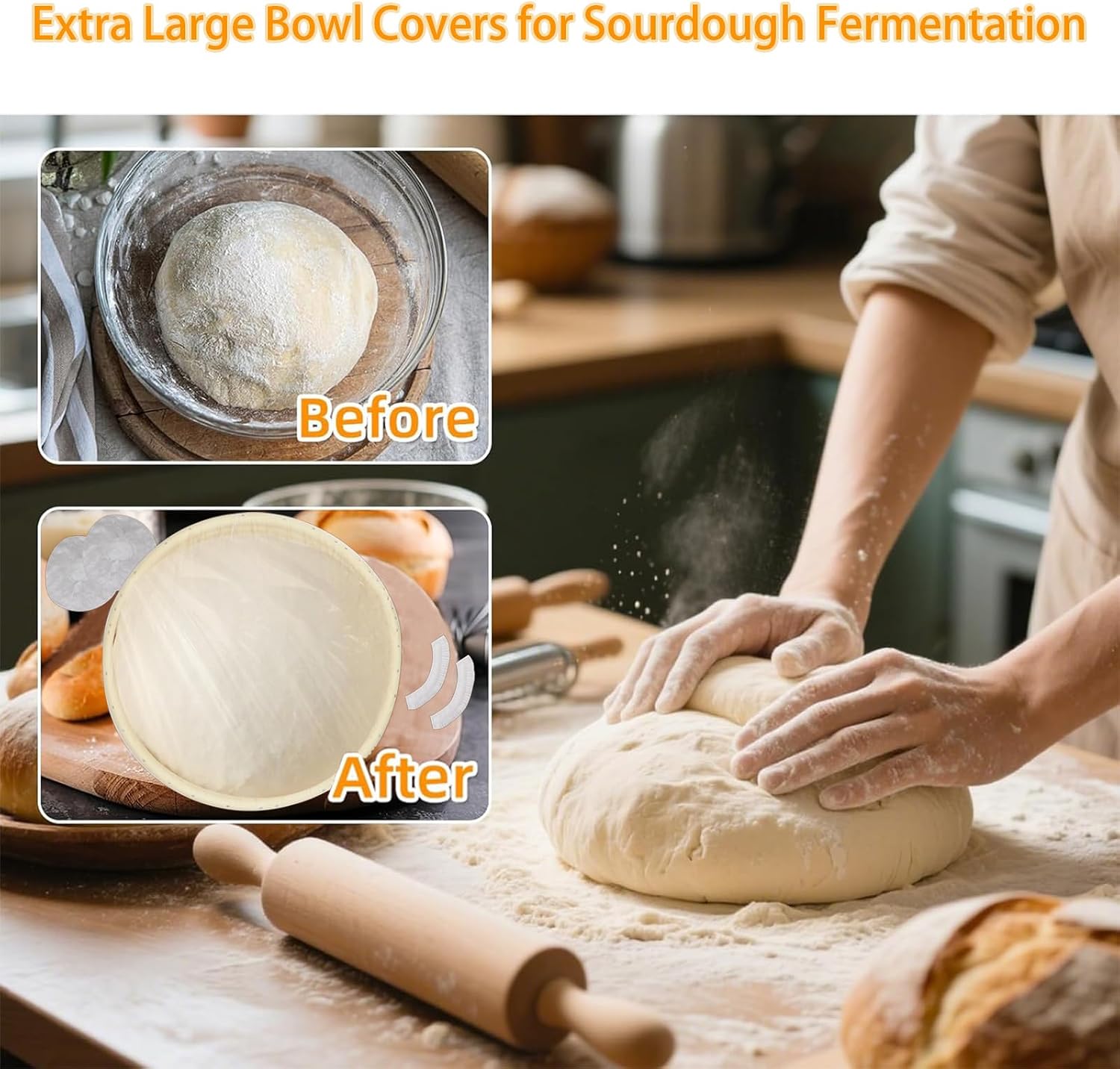 100Pcs Elastic Bowl Covers, 6-13 Inch Reusable Food Covers