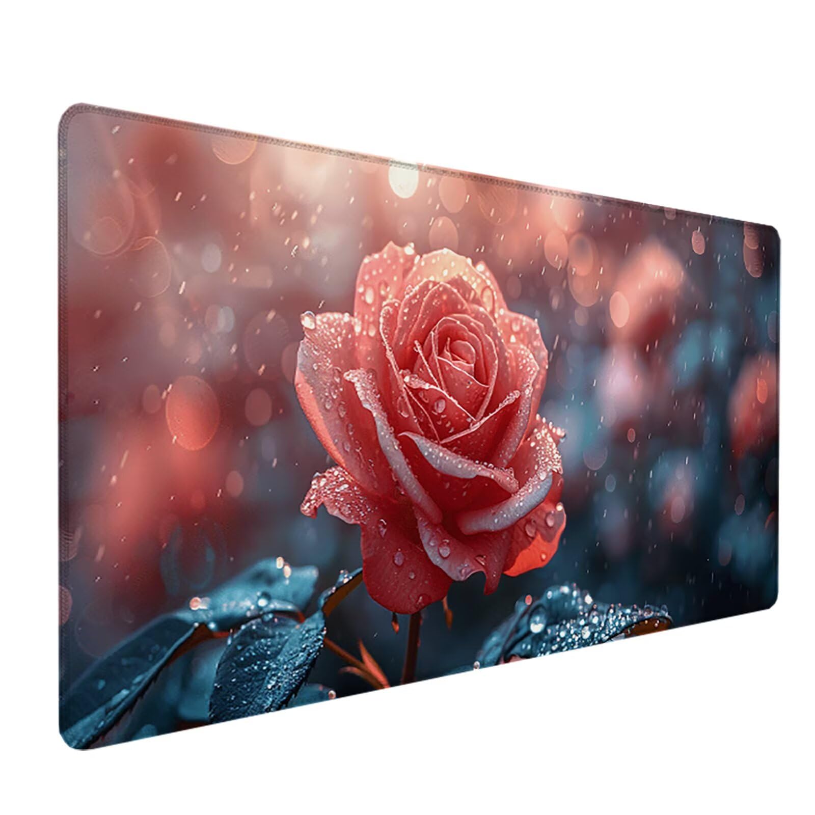 Rosa Alfombrilla Ratón Gaming XXL 1500x800mm, Alfombrilla Gaming Rosa Mousepad con Base de Goma Antideslizante, Impermeable Desk Mat para Teclado y Raton, Accesorios Gaming, Regalos de Hombre E-L