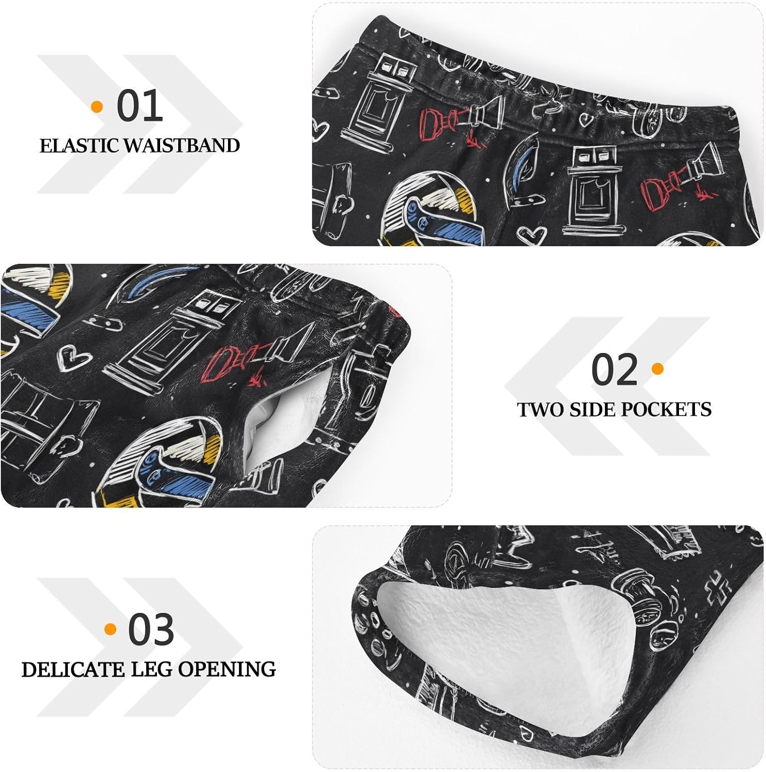 Hand Draw Race Car Boys Pants for Kids Fleece Bottoms Long Jogger Pants Trousers with Pockets Size 6-14Y
