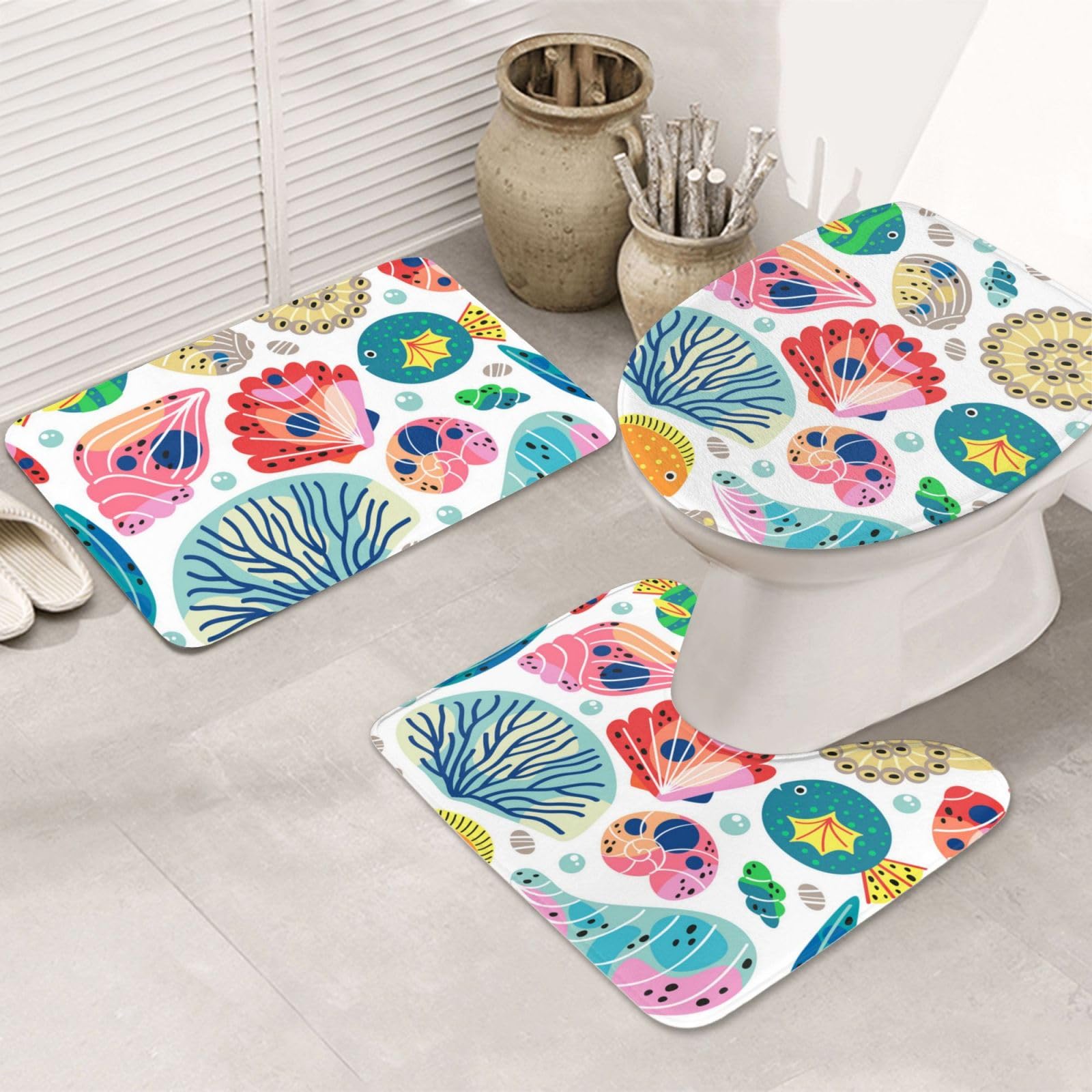 Tapis de bain doux pour créer une ambiance marine dans la maison