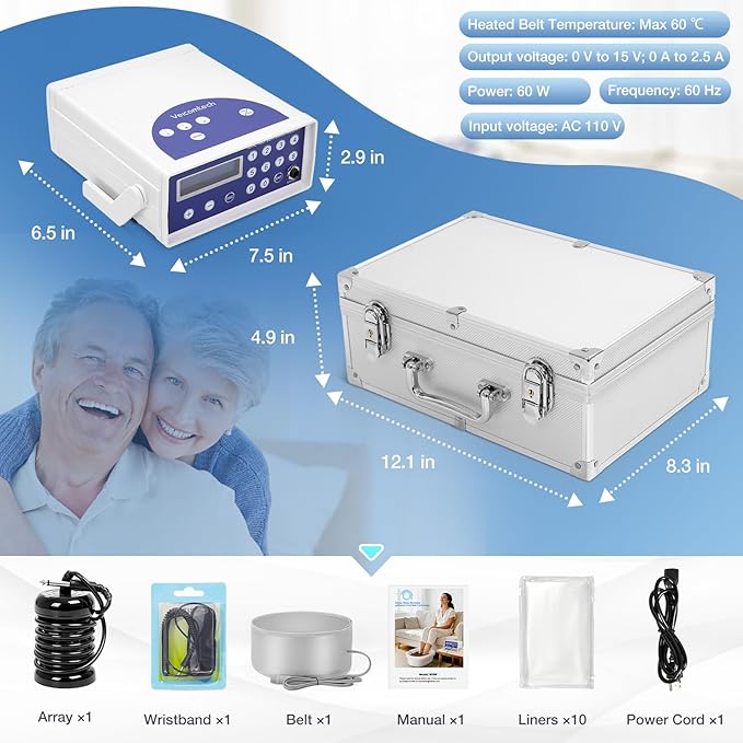 Baño de pies iónico veicomtech 2 en 1 con temporizador 3 modos miniatura 9