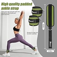 Vista 2 de Ankle Strap for Cable Machine, Gym Ankle Cuff for Kickbacks, Leg Extensions, Glute Workouts, Booty Hip Abductors Exercise for Women and Men