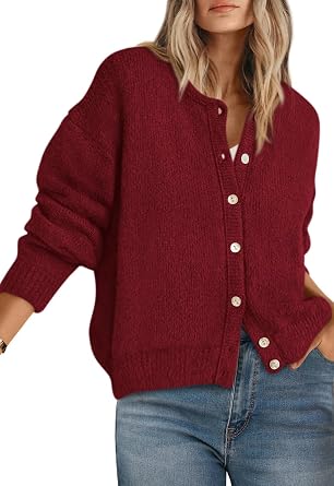 24% off: PRETTYGARDEN Long Sleeve Crewneck Button Down Womens Sweaters Fall Clothes