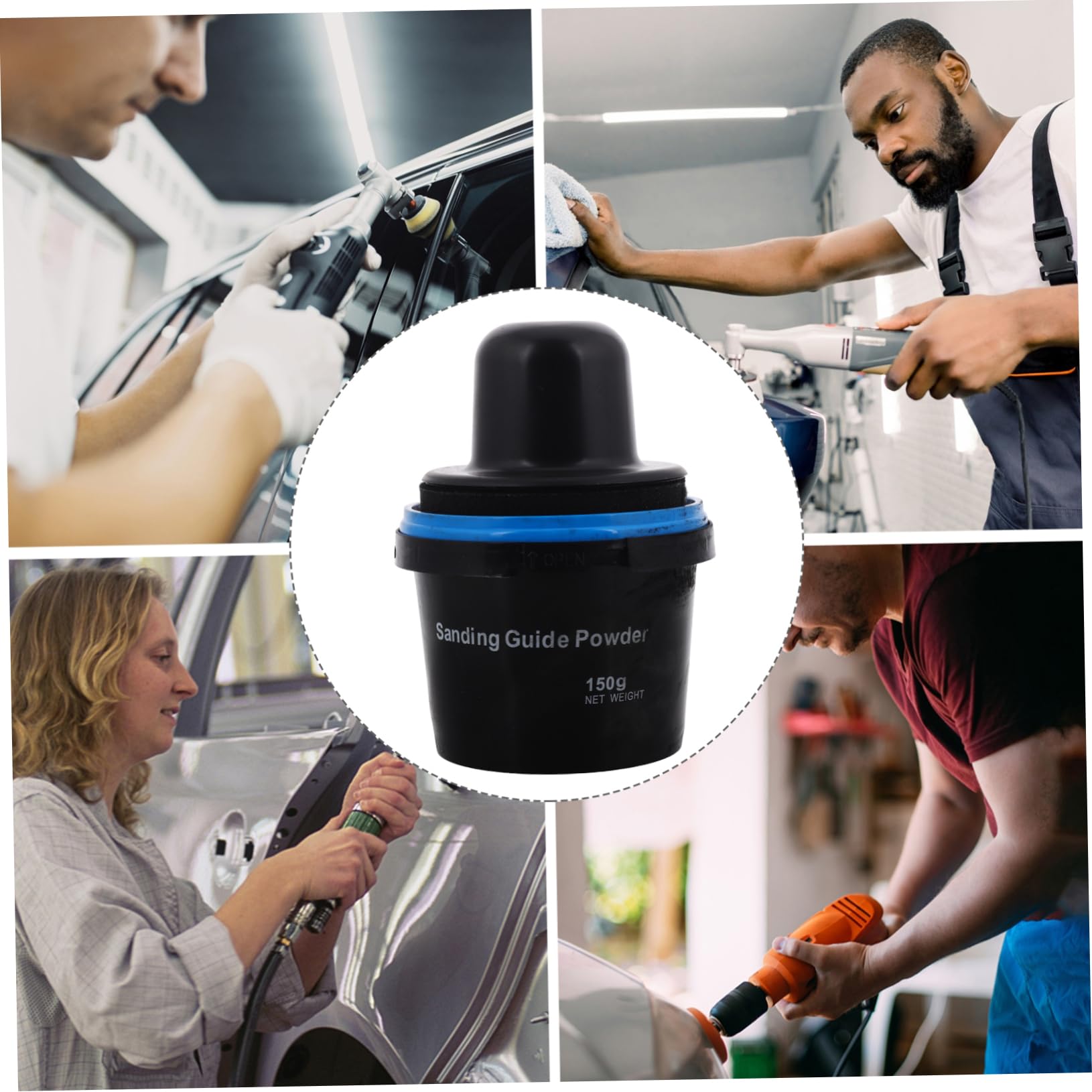 MAGICLULU Polvo Guía de Carbono para Reparación de Carrocerías Automotrices, Resistente a Rayaduras, Aplicación Versátil y Conveniente para Restauración y Masilla de Chapa