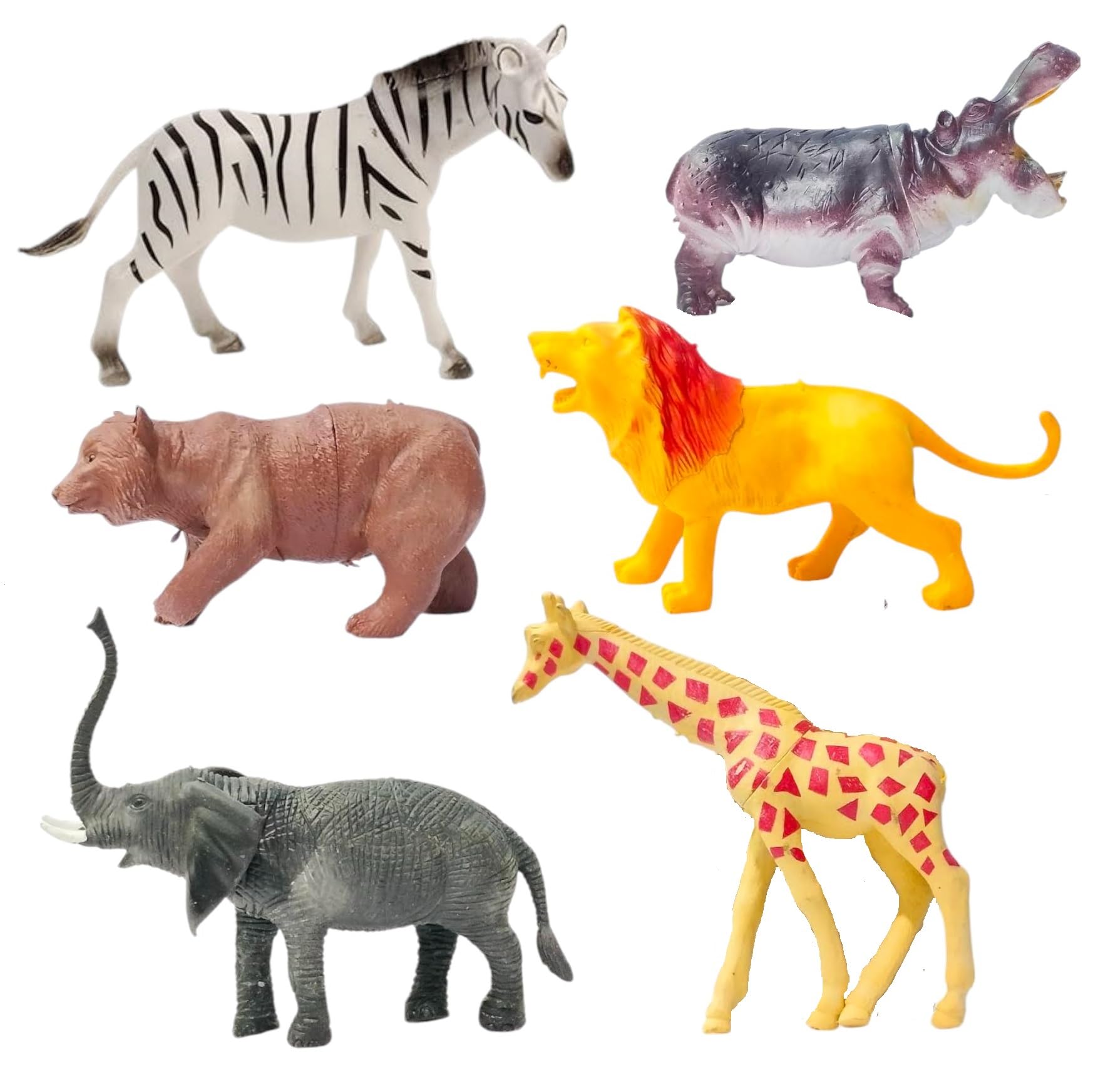 Amitasha 6 Pcs Wild Animals Figures Big Size Realistic Jungle Playset Toys Zoo Animals for Toddlers 3+ Years Old Ideal Gift for Boys and Girls Pre School Educational Toy (B0DHPFJTQ6) Amazon Price History, Amazon Price Tracker