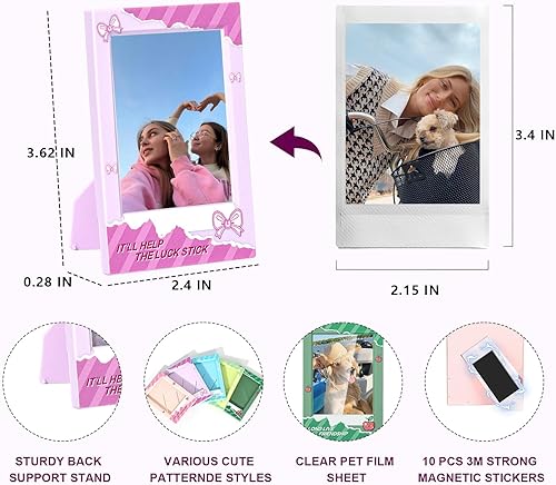 Vista 69 de WOGOZAN Mini marcos de fotos de 3 pulgadas para Fujifilm Instax Mini 12/11/99/90/9/8/7+/EVO Classic Polaroid 2.15 x 3.4 pulgadas, tamaño cartera