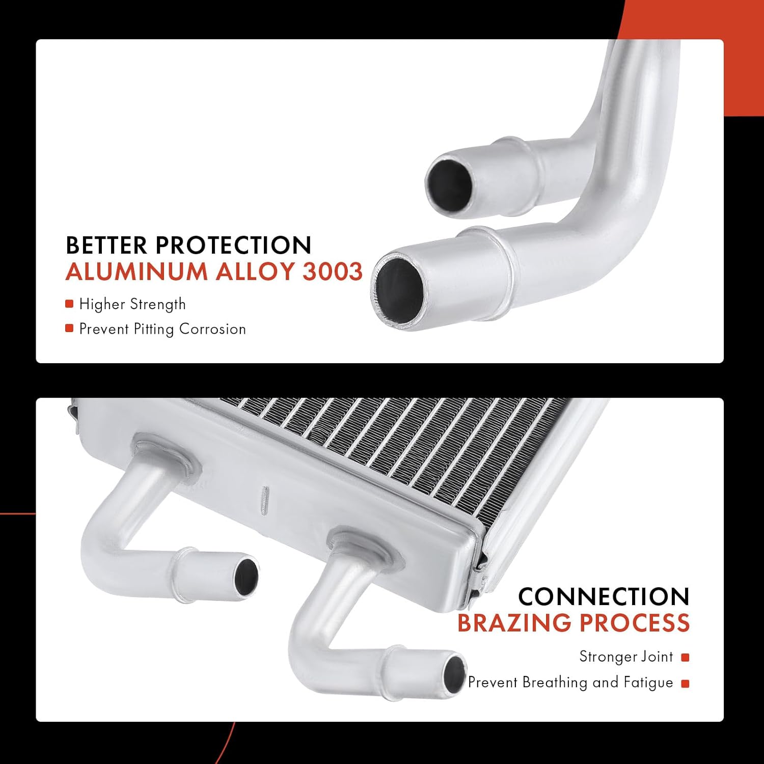 A-Premium Rear HVAC Heater Core Compatible with Ford Expedition 1997-1998 & Lincoln Navigator 1998, Sport Utility, Replace OE# F75H18476AA, F75Z18476AA